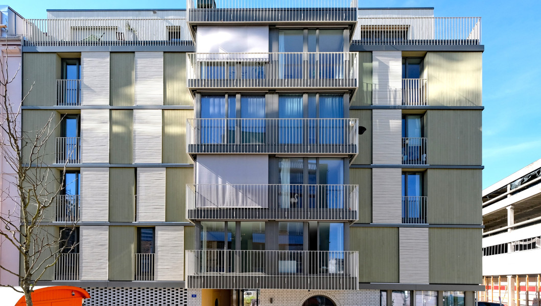 Holz-Beton-Hybridbau_Tiny ELF, Lysbüchel Süd, Basel